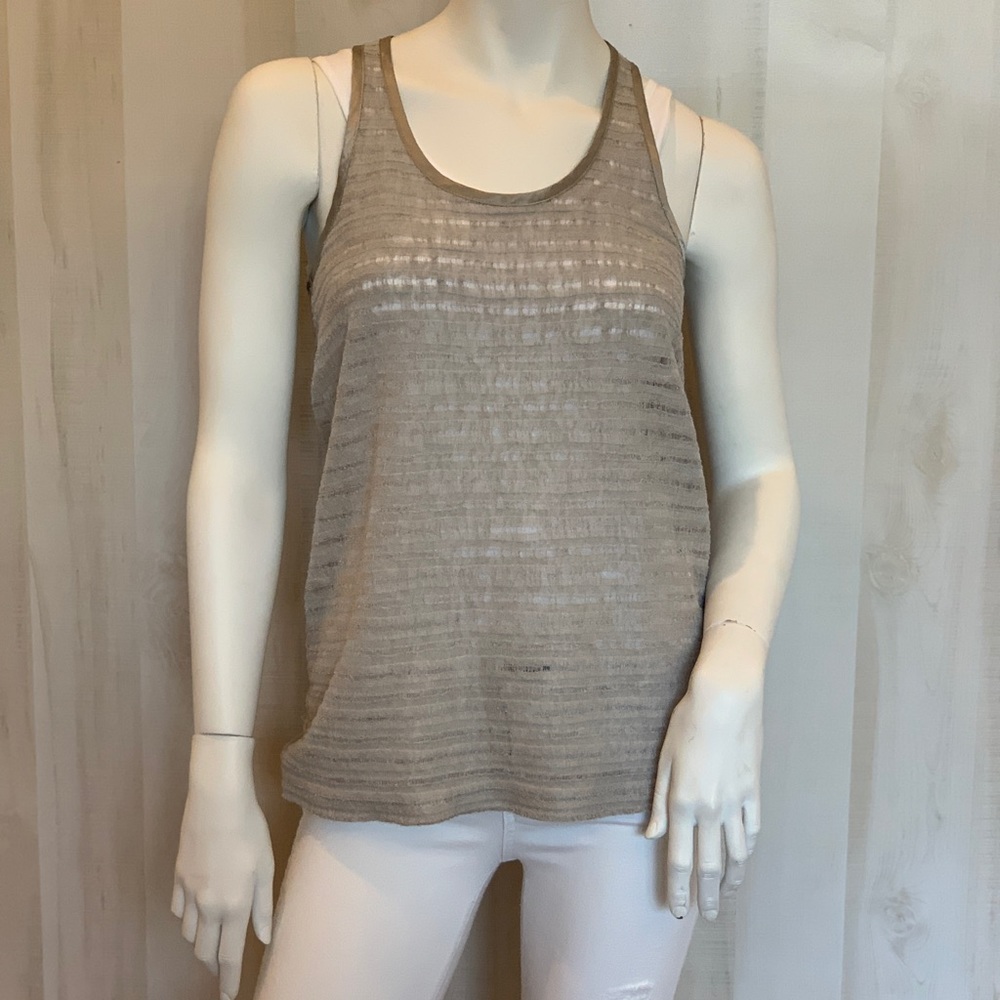 Robbi & Nikki tan racerback tank